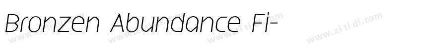Bronzen Abundance Fi字体转换